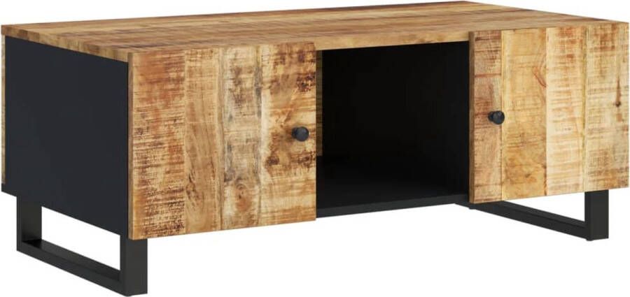 VidaXL -Salontafel-100x54x40-cm-massief-mangohout-en-bewerkt-hout - Foto 3