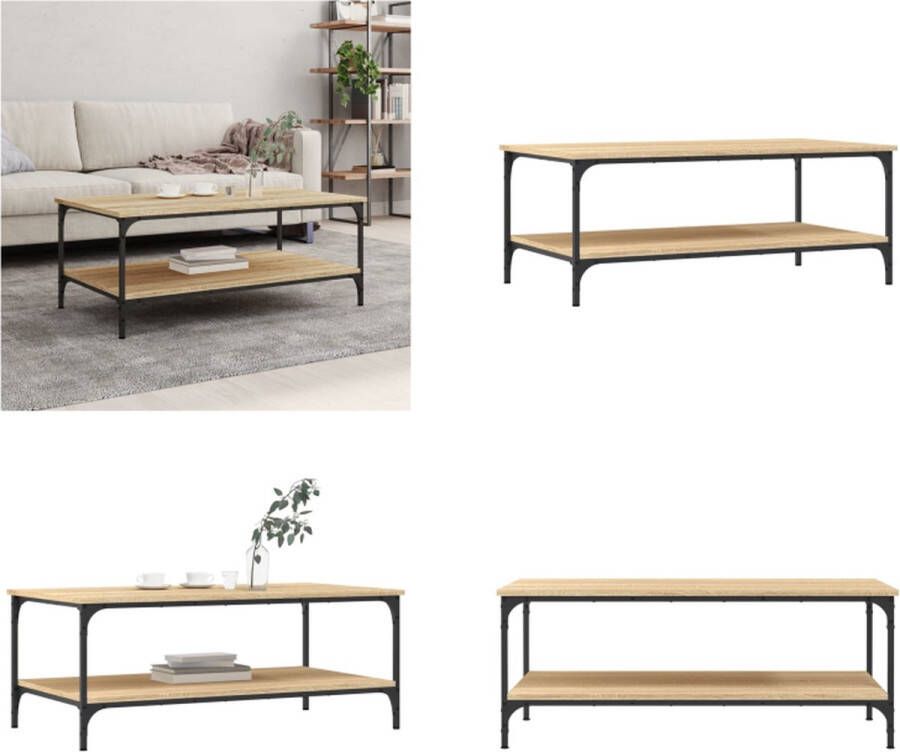 VidaXL -Salontafel-100x55x40-cm-bewerkt-hout-sonoma-eikenkleurig Salontafel Salontafels Bijzettafel Banktafel
