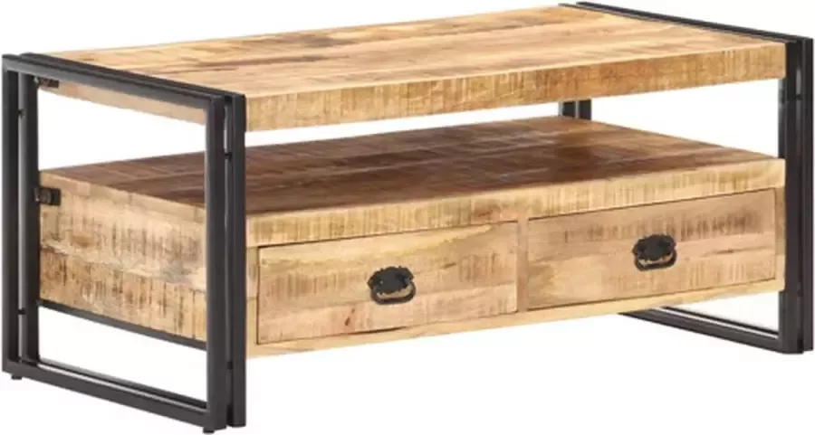 VIDAXL Salontafel 100x55x45 cm ruw mangohout