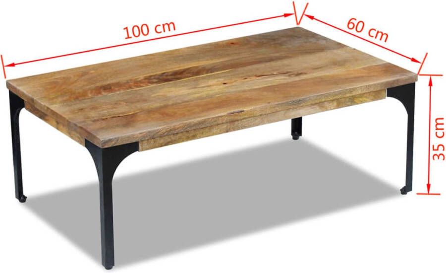 VidaXL -Salontafel-100x60x35-cm-mangohout - Foto 1