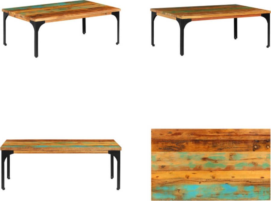 vidaXL Salontafel 100x60x35 cm massief gerecycled hout Salontafel Salontafels Koffie Tafel Koffie Tafels