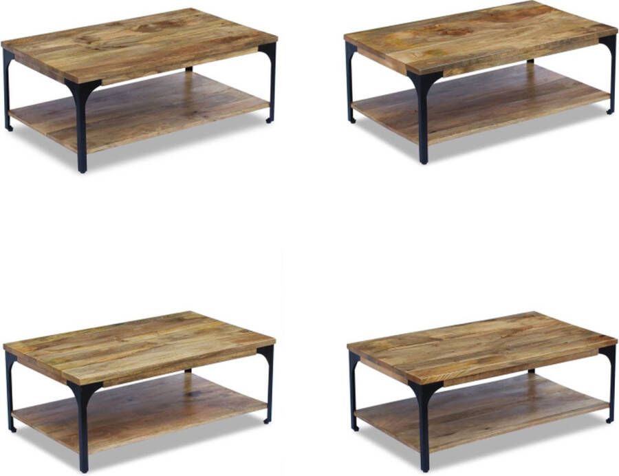 vidaXL Salontafel 100x60x38 cm mangohout Salontafel Salontafels Houten Salontafel Houten Salontafels