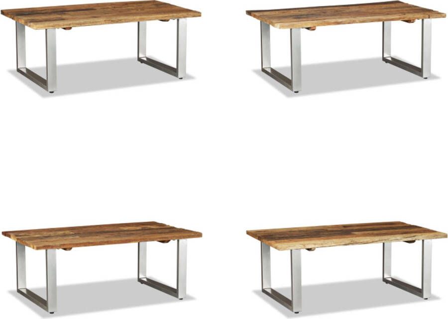 VidaXL Salontafel 100x60x38 cm massief gerecycled hout Salontafel Salontafels Bijzettafel Bijzettafels