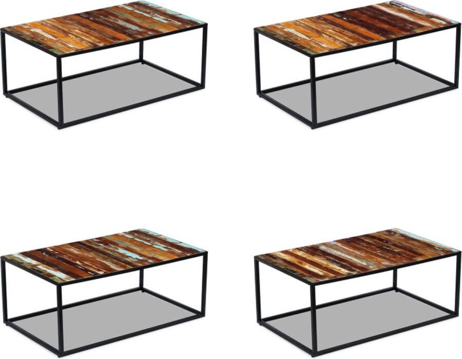 vidaXL Salontafel 100x60x40 cm massief gerecycled hout Salontafel Salontafels Houten Salontafel Houten Salontafels