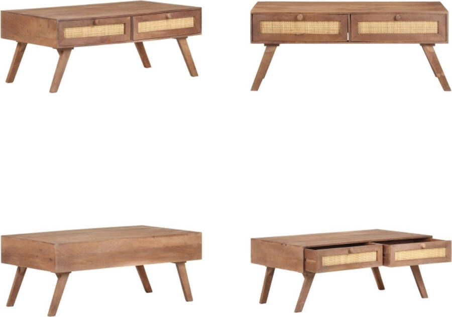 VidaXL Salontafel 100x60x40 cm massief mangohout Salontafel Salontafels Tafel Tafels