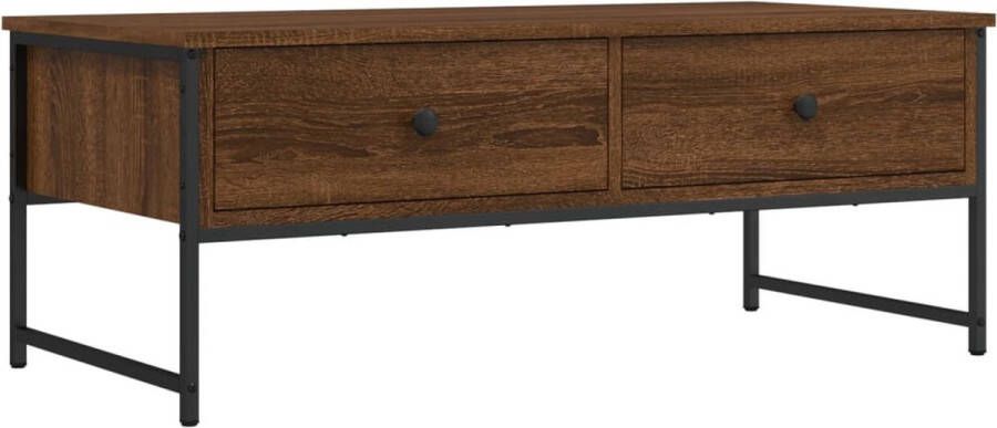 VidaXL Salontafel 101x49x39 5 cm bewerkt hout bruin eikenkleur