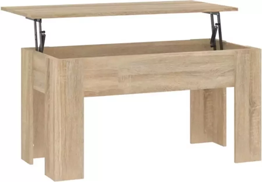 VidaXL -Salontafel-101x49x52-cm-bewerkt-hout-sonoma-eikenkleurig - Foto 2