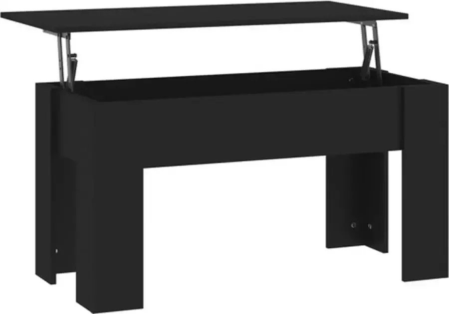 VidaXL -Salontafel-101x49x52-cm-bewerkt-hout-zwart - Foto 3