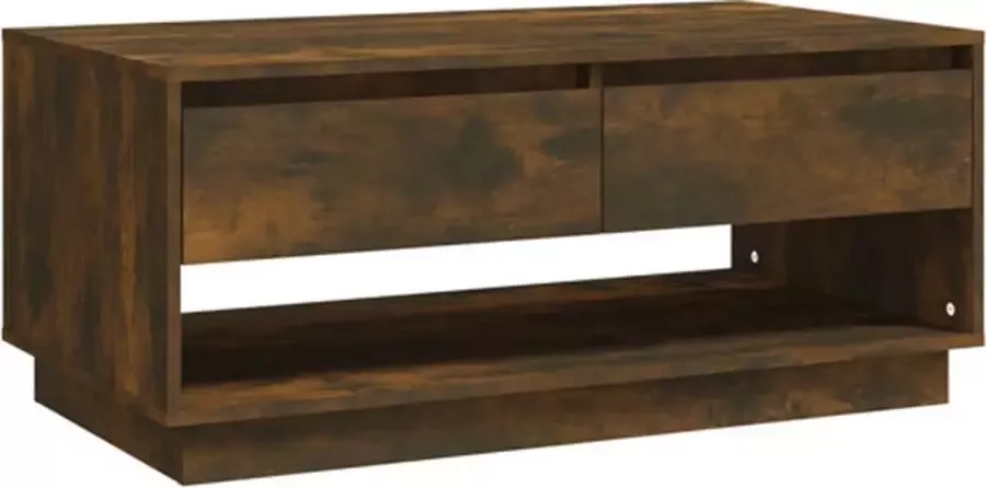 VidaXL -Salontafel-102 5x55x44-cm-bewerkt-hout-gerookt-eikenkleurig - Foto 2