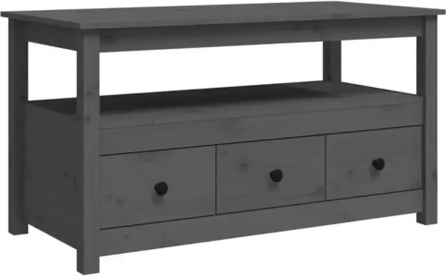 VidaXL -Salontafel-102x49x55-cm-massief-grenenhout-grijs - Foto 3