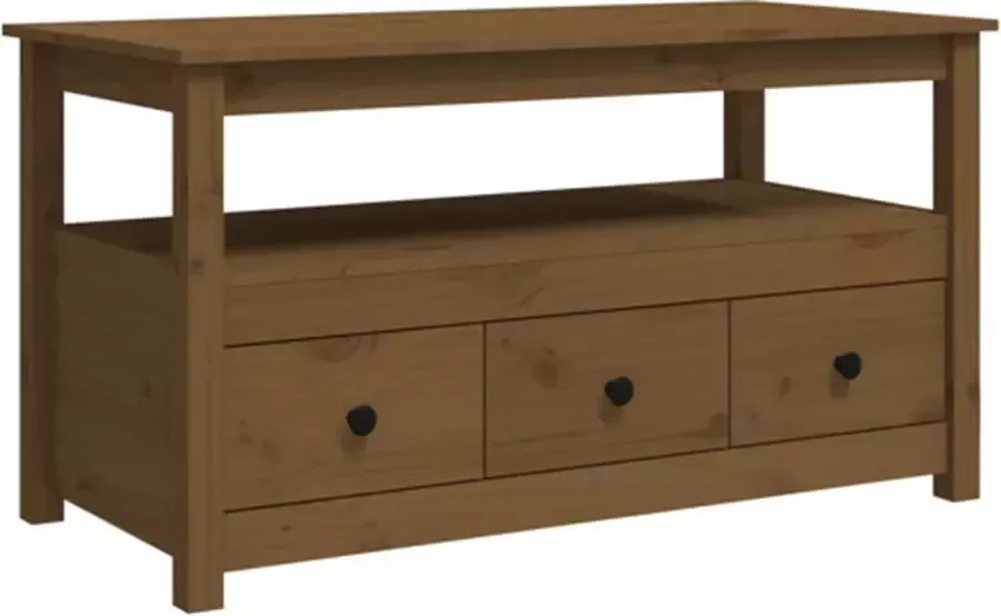 VidaXL -Salontafel-102x49x55-cm-massief-grenenhout-honingbruin - Foto 4