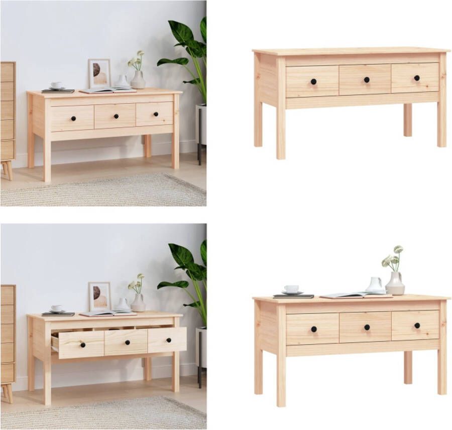 VidaXL Salontafel 102x49x55 cm massief grenenhout Salontafel Salontafels Tafel Bijzettafel