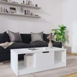 VidaXL Salontafel 102x50x36 cm spaanplaat wit