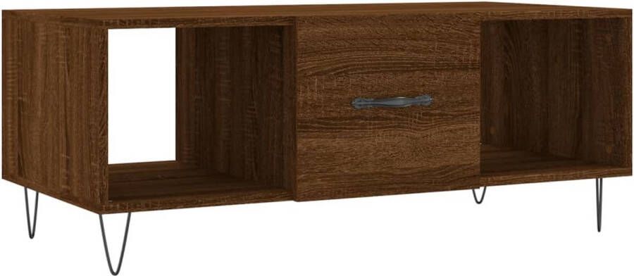 Prolenta Premium INFIORI Salontafel 102x50x40 cm bewerkt hout bruineikenkleurig - Foto 1