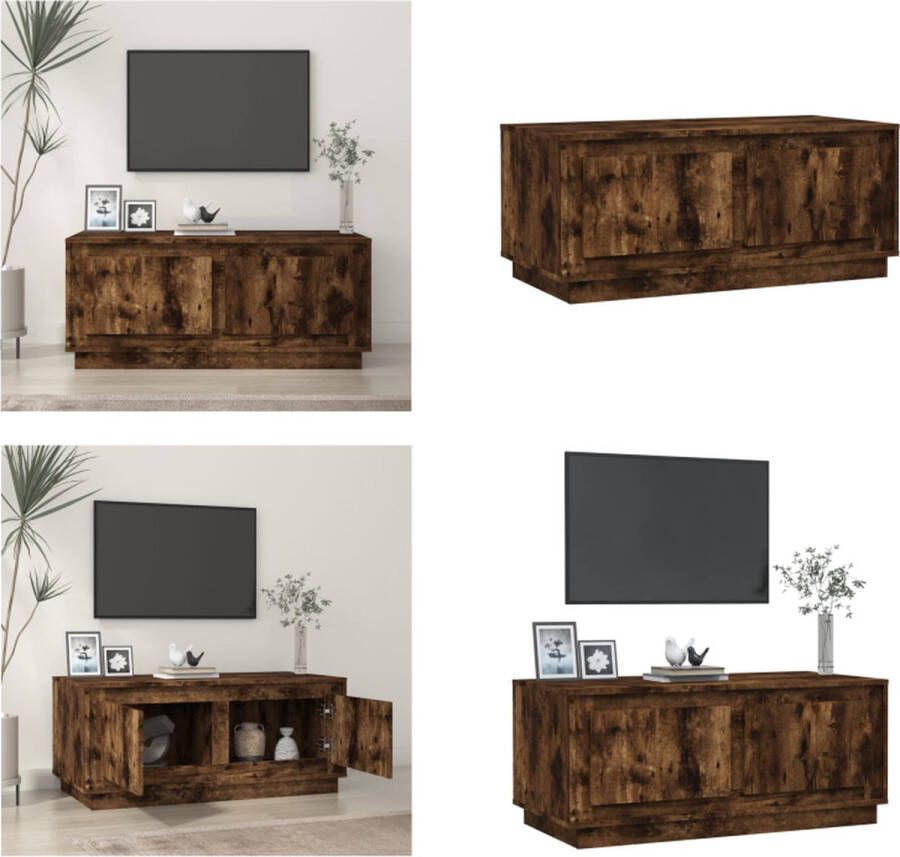 VidaXL -Salontafel-102x50x44-cm-bewerkt-hout-gerookt-eikenkleurig - Foto 3