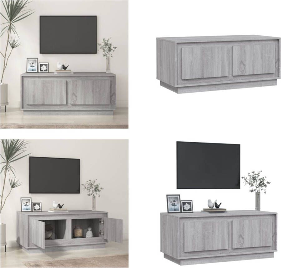 VidaXL -Salontafel-102x50x44-cm-bewerkt-hout-grijs-sonoma-eikenkleurig - Foto 3