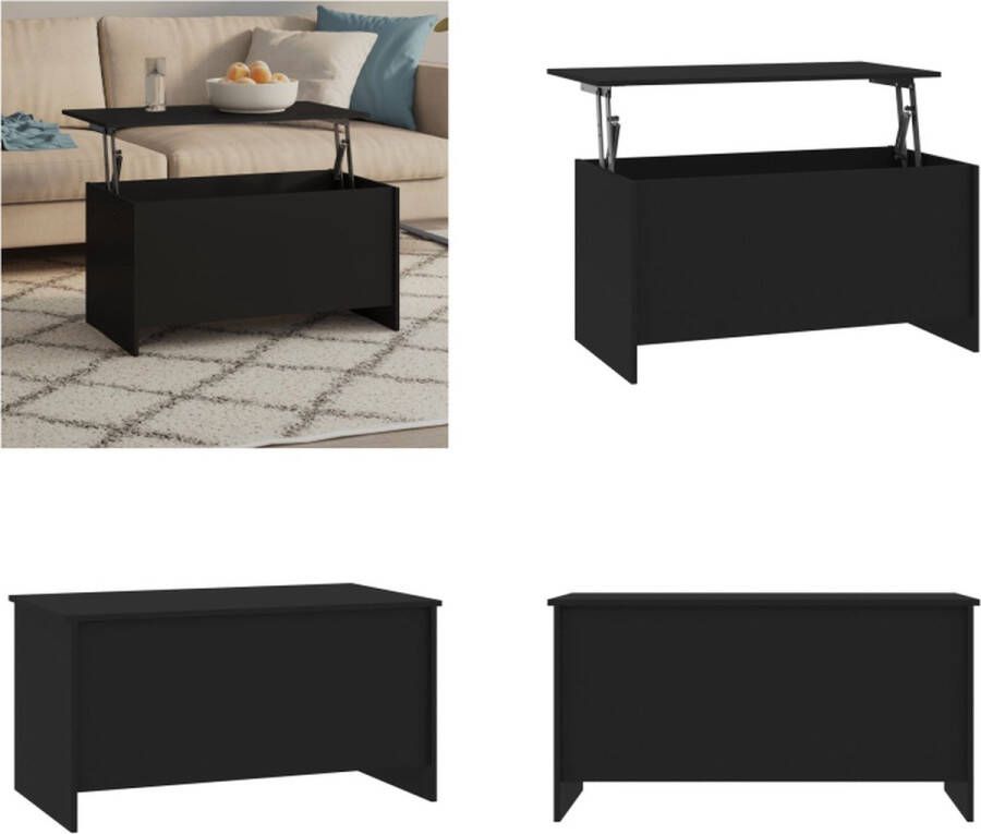 VidaXL Salontafel 102x55-5x52-5 cm bewerkt hout zwart Salontafel Salontafels Tafel Bijzettafel