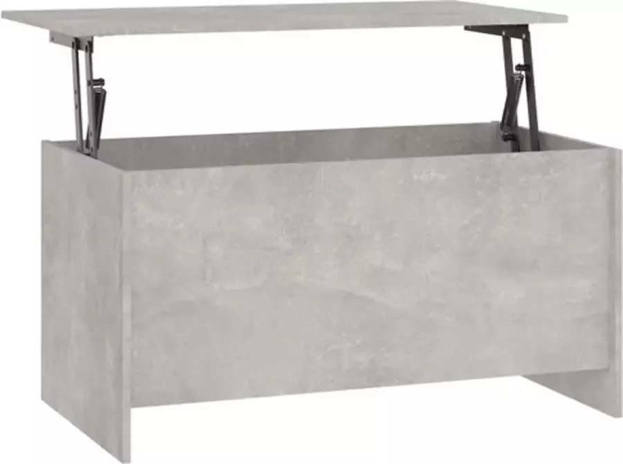 VidaXL -Salontafel-102x55 5x52 5-cm-bewerkt-hout-betongrijs - Foto 2