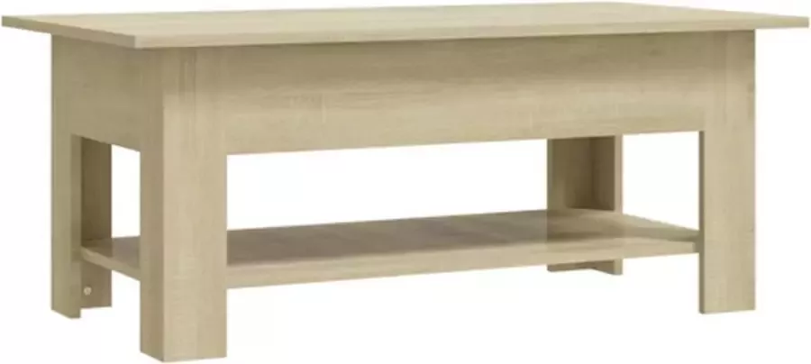 VIDAXL Salontafel 102x55x42 cm bewerkt hout sonoma eikenkleurig - Foto 3