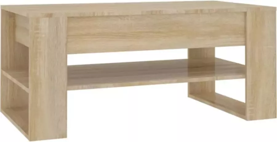 VidaXL -Salontafel-102x55x45-cm-bewerkt-hout-sonoma-eikenkleurig - Foto 4