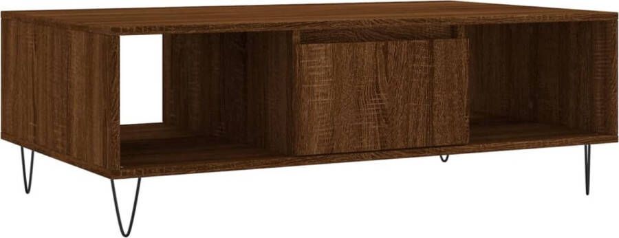 VidaXL -Salontafel-104x60x35-cm-bewerkt-hout-bruineiken - Foto 2