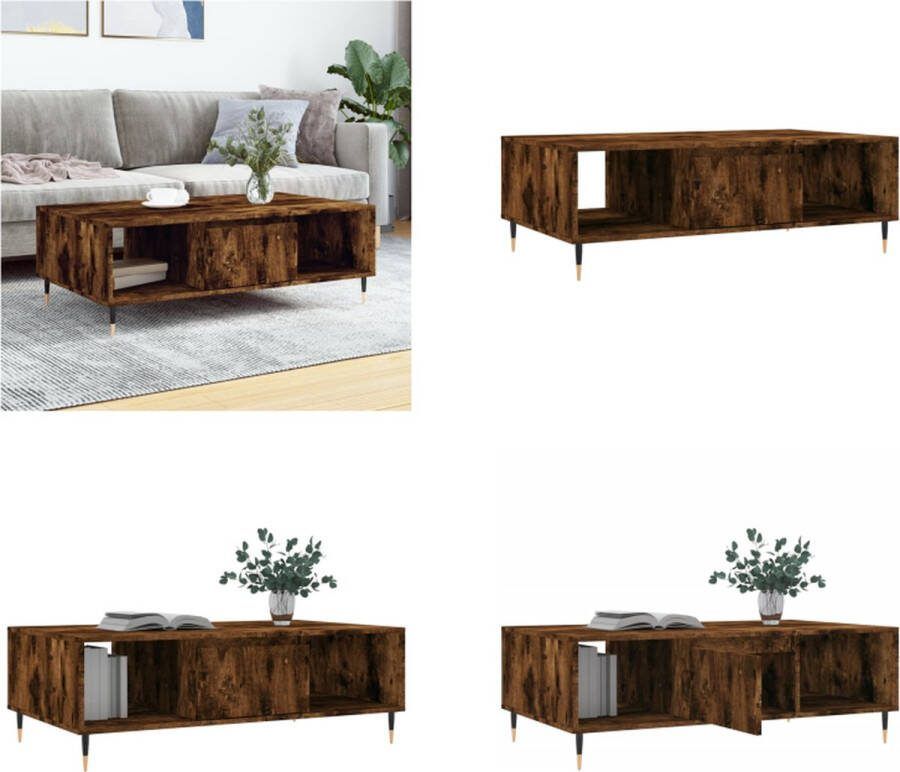 VidaXL -Salontafel-104x60x35-cm-bewerkt-hout-gerookt-eikenkleurig Salontafel Salontafels Bijzettafel Tafeltje