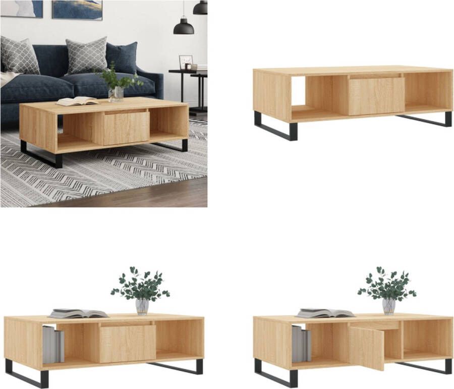 VidaXL -Salontafel-104x60x35-cm-bewerkt-hout-sonoma-eikenkleurig - Foto 5
