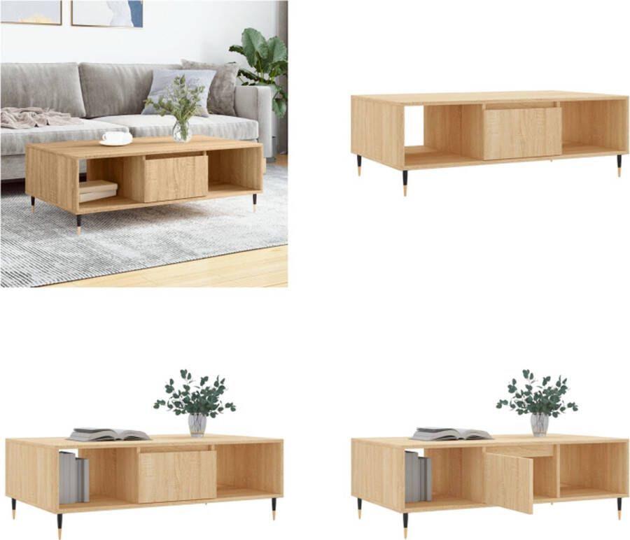 VidaXL -Salontafel-104x60x35-cm-bewerkt-hout-sonoma-eikenkleurig - Foto 4