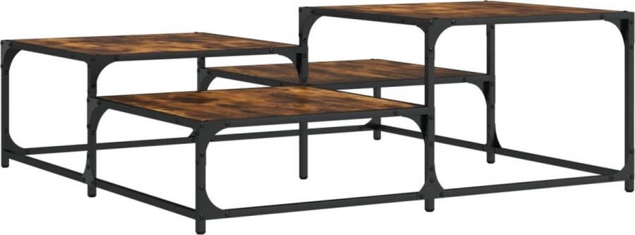 VidaXL -Salontafel-107x107x40-cm-bewerkt-hout-gerookt-eikenkleurig - Foto 3