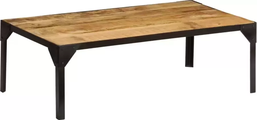 VidaXL -Salontafel-110-cm-massief-ruw-mangohout-en-staal - Foto 3