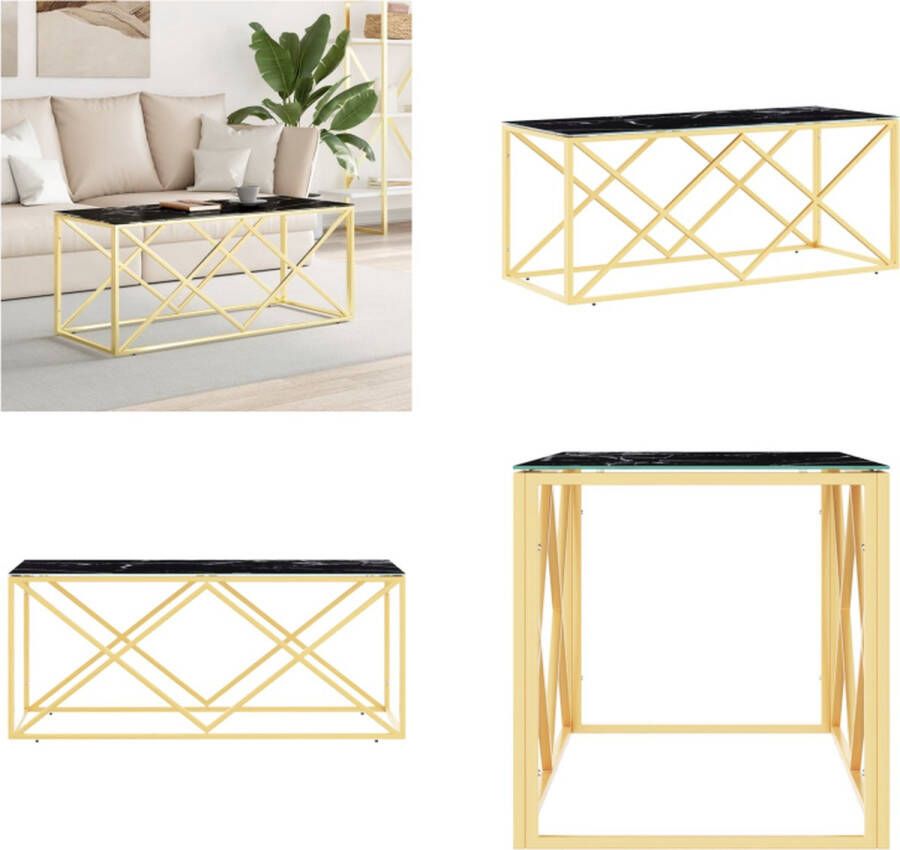 VidaXL -Salontafel-110x45x45-cm-roestvrij-staal-en-glas Salontafel Salontafels Bijzettafel Banktafel