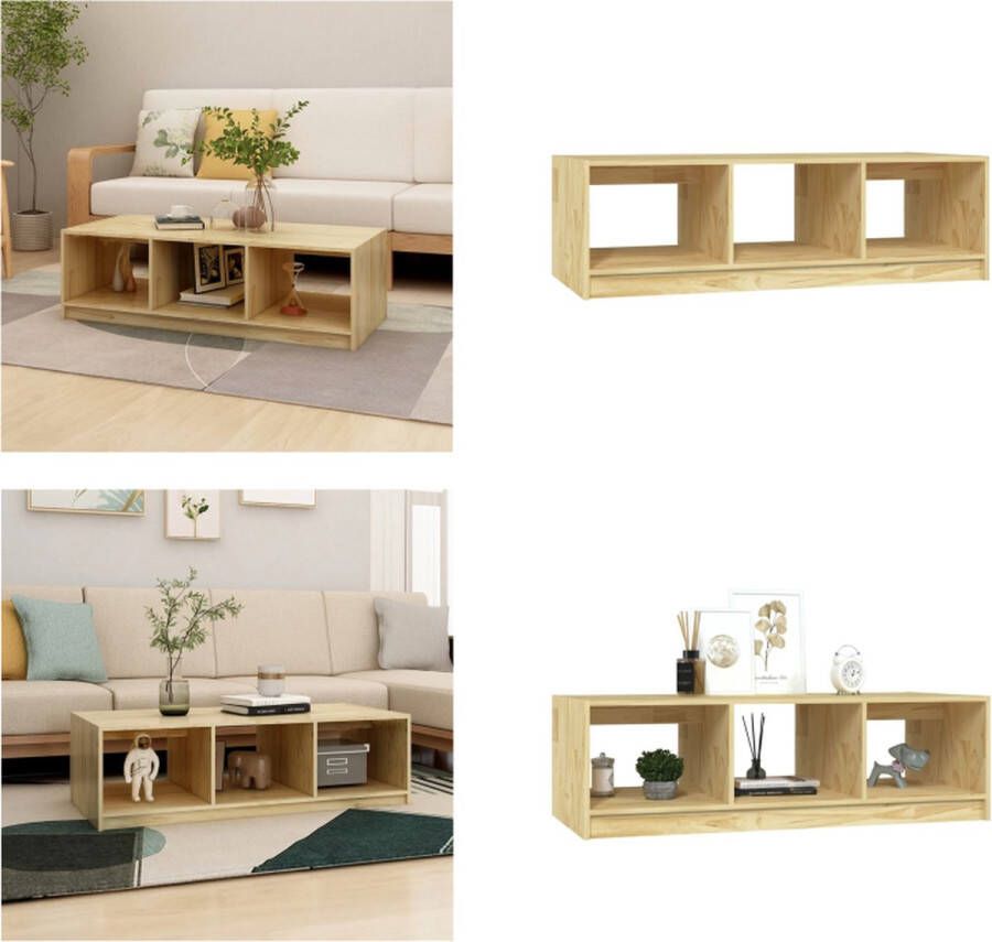 VidaXL Salontafel 110x50x34 cm massief grenenhout Salontafel Salontafels Tafel Tafels