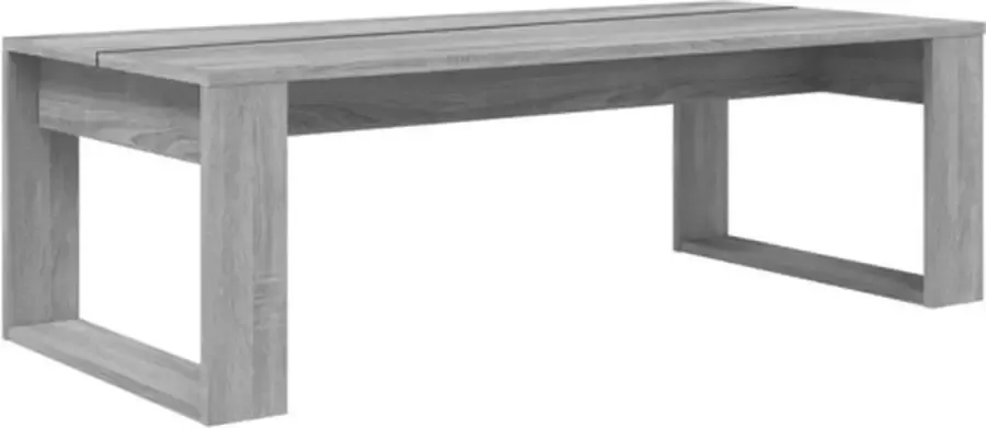 VIDAXL Salontafel 110x50x35 cm bewerkt hout grijs sonoma eikenkleurig - Foto 2