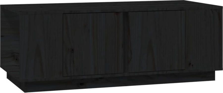 VidaXL Salontafel 110x50x40 cm Massief Grenenhout Zwart Salontafel Houten Salontafel Grenenhouten Salontafel Zwarte Salontafel Bijzettafel
