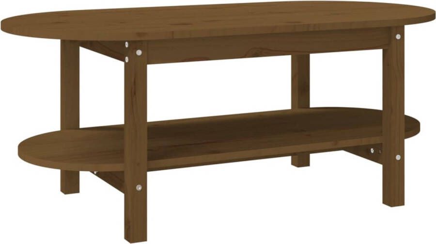 VidaXL -Salontafel-110x55x45-cm-massief-grenenhout-honingbruin - Foto 2