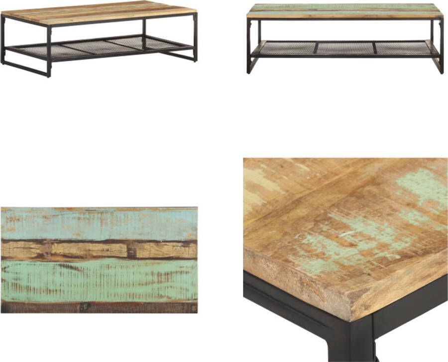 VidaXL Salontafel 110x60x35 cm massief gerecycled hout Salontafel Salontafels Tafel Tafels