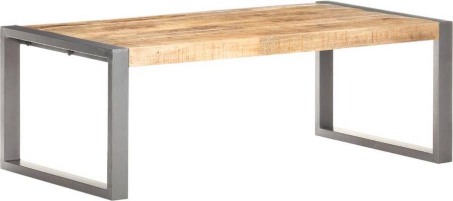 vidaXL Salontafel 110x60x40 cm massief hout met sheesham-afwerking