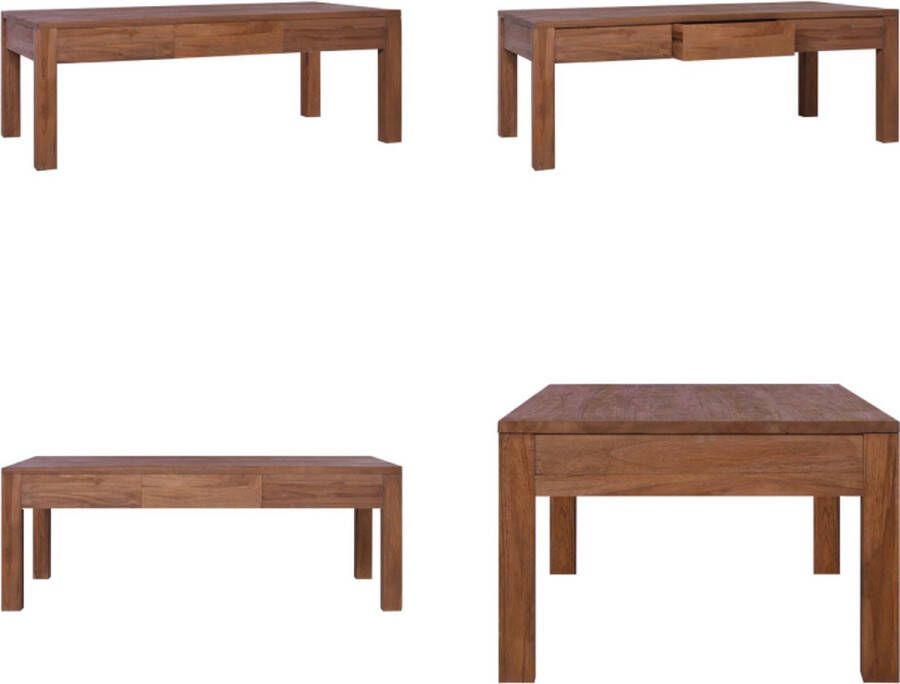 VidaXL Salontafel 110x60x40 cm massief teakhout Salontafel Salontafels Tafel Tafels