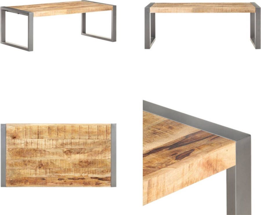 VidaXL Salontafel 110x60x40 cm ruw mangohout Salontafel Salontafels Koffie Tafel Koffie Tafels