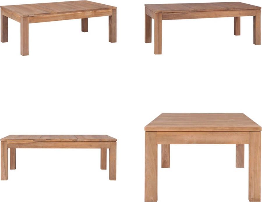 VidaXL Salontafel 110x60x40 cm teakhout met natuurlijke afwerking Salontafel Salontafels Tafel Tafels