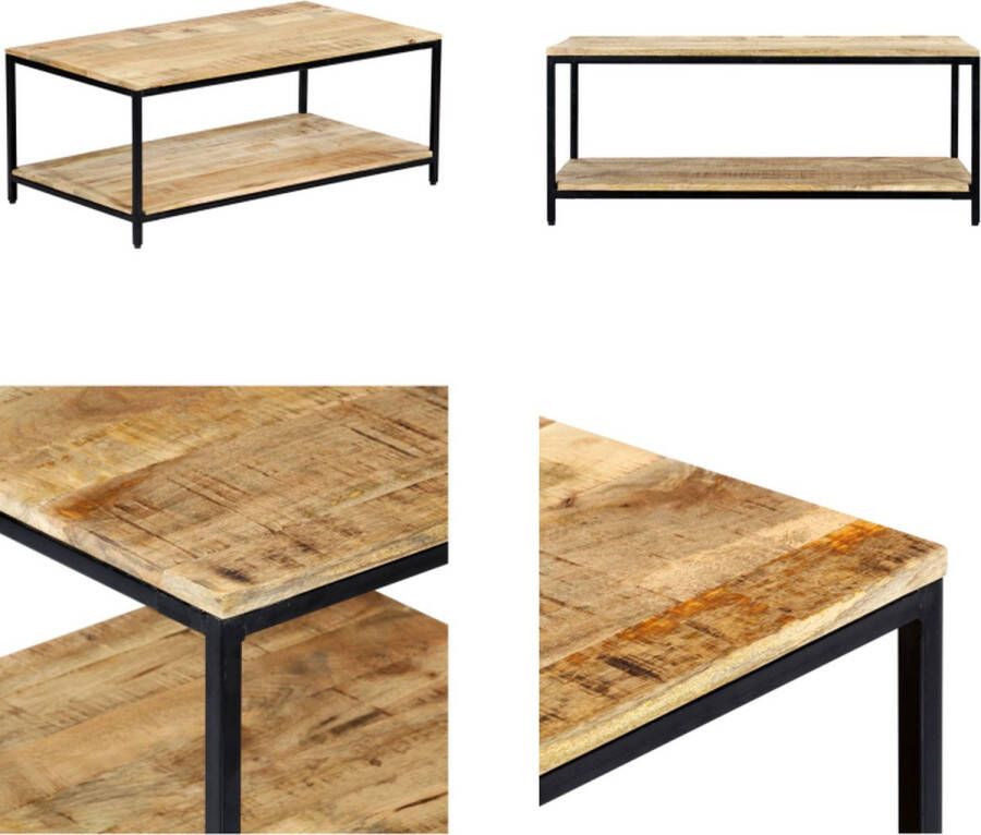 vidaXL Salontafel 110x60x45 cm massief mangohout Salontafel Salontafels Houten Salontafel Houten Salontafels