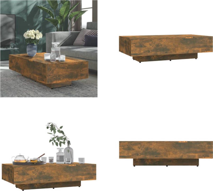 VidaXL -Salontafel-100x49-5x31-cm-bewerkt-hout-gerookt-eikenkleurig Salontafel Salontafels Bijzettafel Tafel