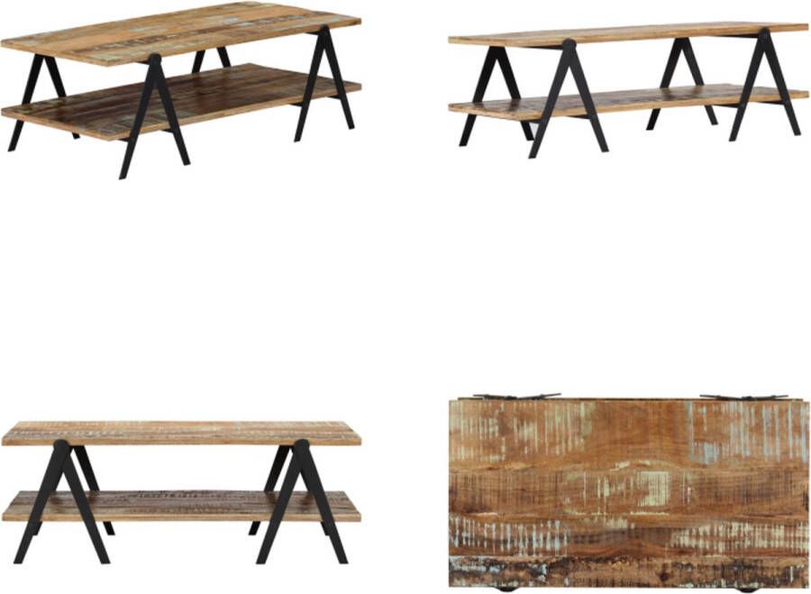 VidaXL Salontafel 115x60x40 cm massief gerecycled hout Salontafel Salontafels Koffie Tafel Koffie Tafels