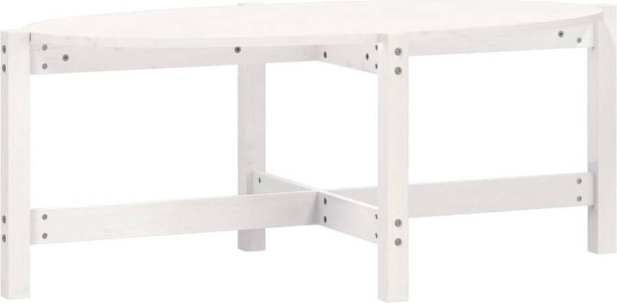 VidaXL -Salontafel-118x63x45-cm-massief-grenenhout-wit - Foto 2