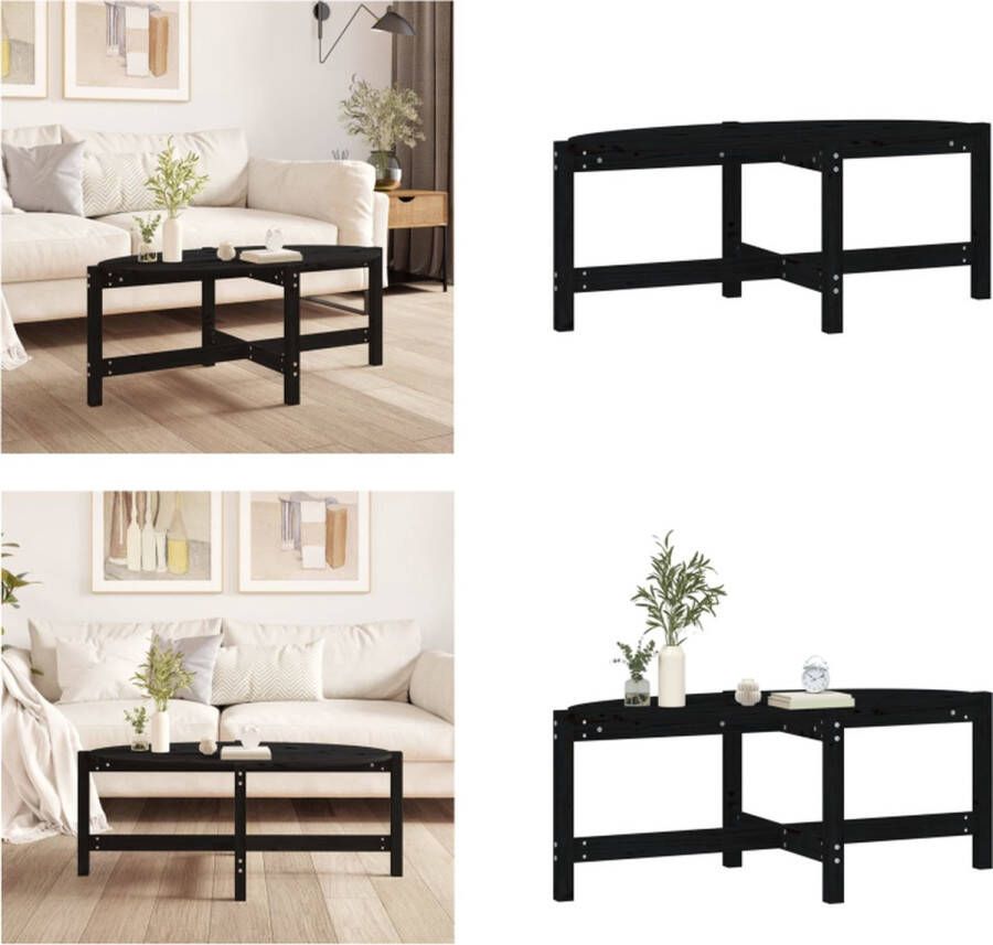 VidaXL -Salontafel-118x63x45-cm-massief-grenenhout-zwart