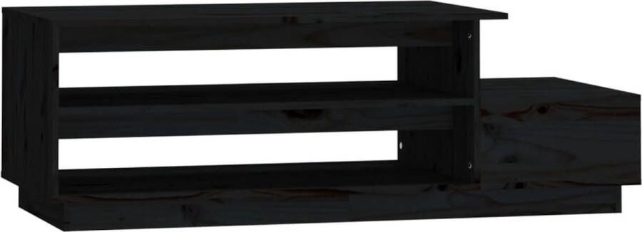 VidaXL -Salontafel-120x50x40 5-cm-massief-grenenhout-zwart - Foto 2