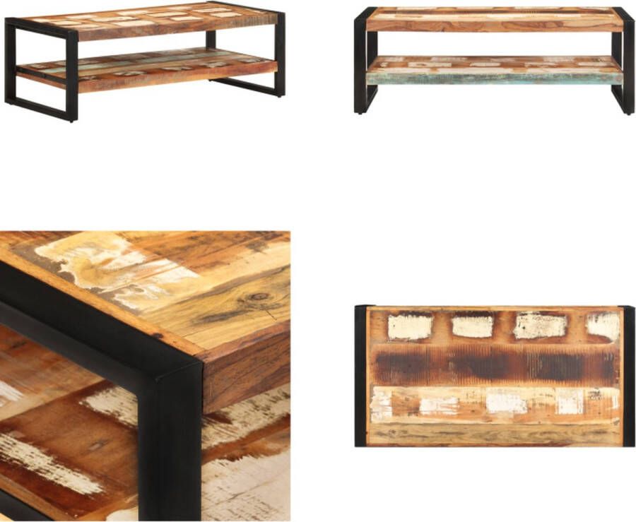 vidaXL Salontafel 120x60x40 cm massief gerecycled hout Salontafel Salontafels Koffie Tafel Koffie Tafels