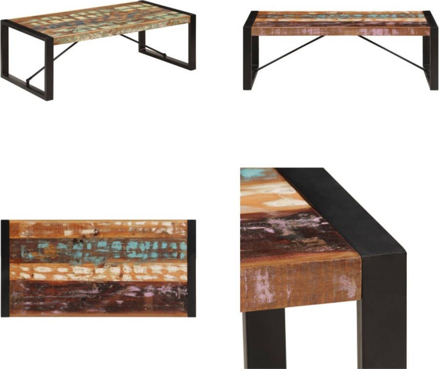 VidaXL Salontafel 120x60x40 cm massief gerecycled hout Salontafel Salontafels Tafel Tafels