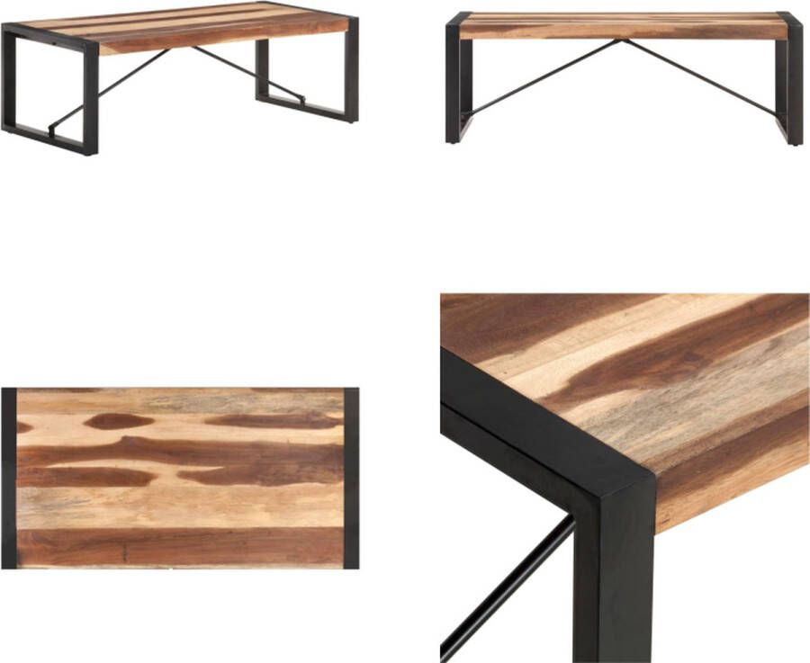 VidaXL Salontafel 120x60x40 cm massief hout met sheesham afwerking Bijzettafel Bijzettafels Tafel Tafels