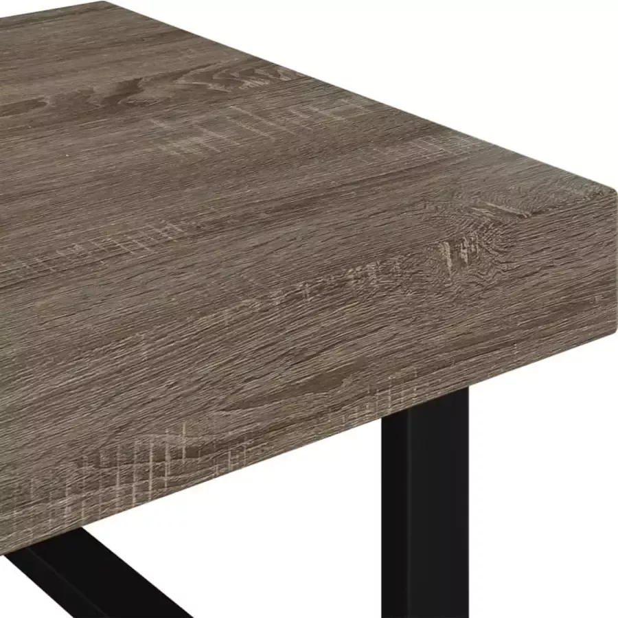 VidaXL -Salontafel-120x60x40-cm-MDF-en-ijzer-grijs-en-zwart - Foto 1